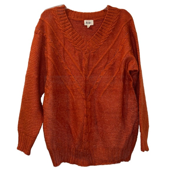 BiBi Sweaters - Bibi Women's Orange Rust Sweater